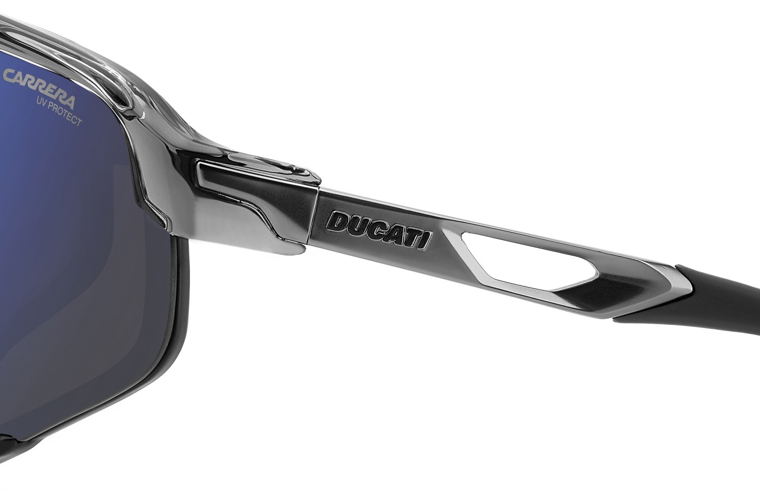 Sunglasses Carrera Ducati Carduc 055/S 207878 KB7 XT color grey shape rectangle lenses blu sky mirror