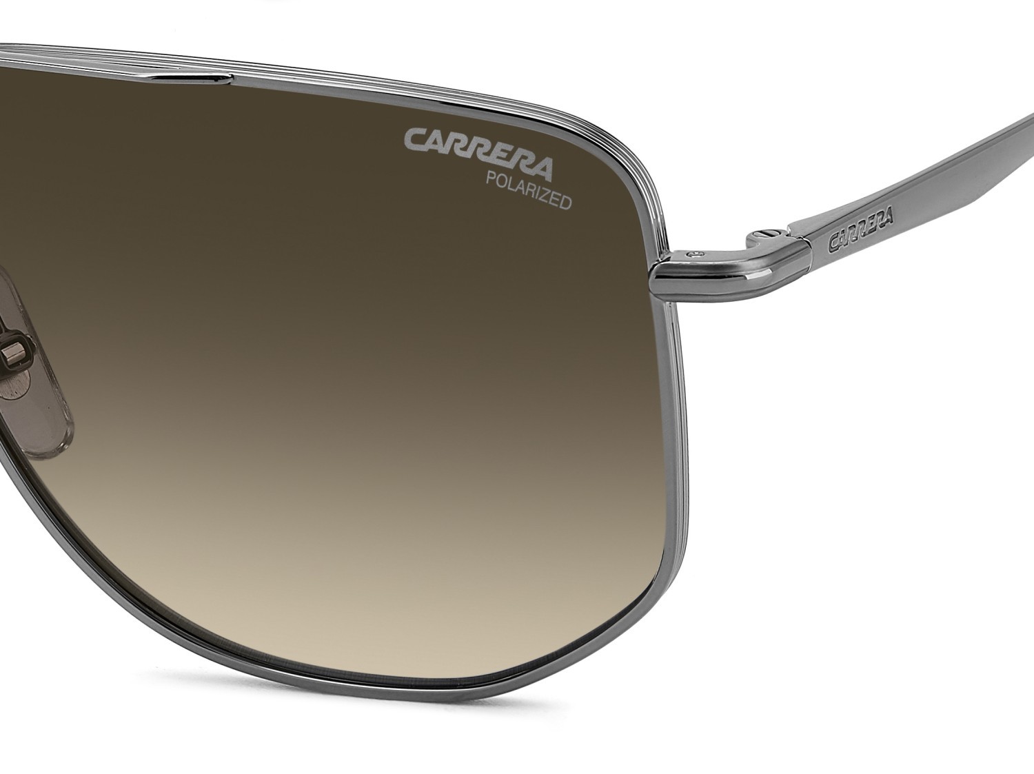 Sunglasses Carrera 355/S 207881 V81 LA color dark ruthenium black shape rectangle lenses brown shaded polarized