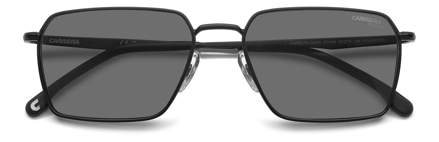 Sonnenbrillen Carrera 356/S 207882 003 M9 farbe matte black form rechteckig gläser grey polarized