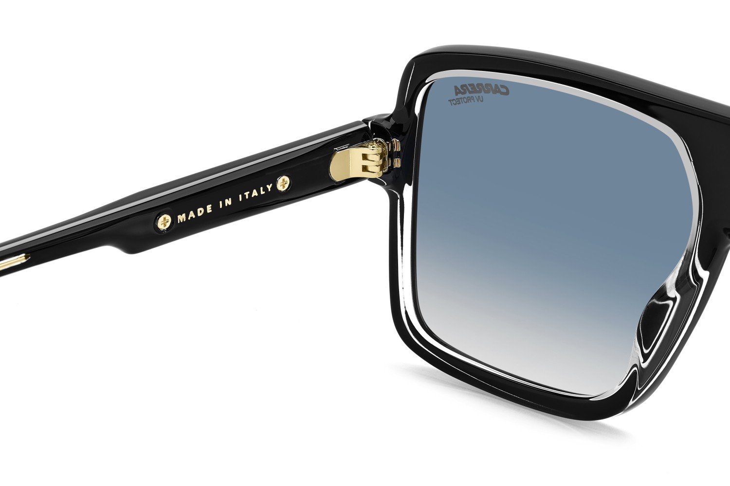 Sonnenbrillen Carrera Victory C 09/S 207883 7C5 08 farbe black crystal form rechteckig gläser dk blue shaded
