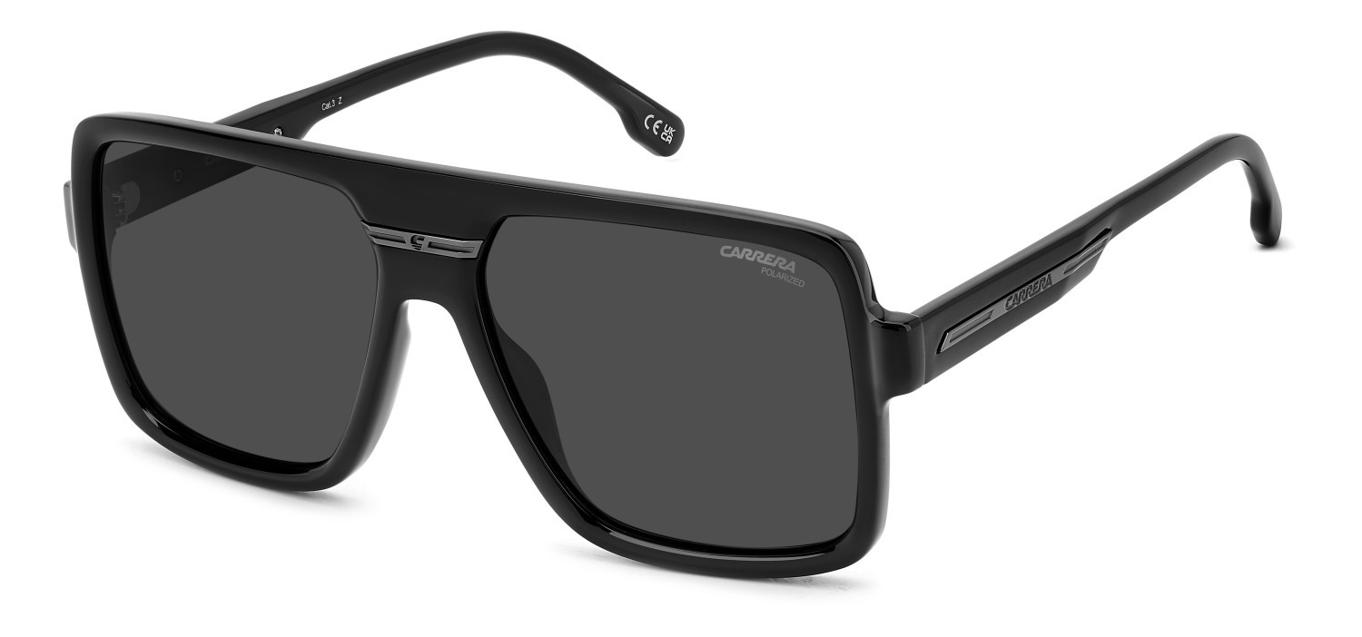 Sunglasses Carrera Victory C 09/S 207883 V81 M9 color dark ruthenium black shape rectangle lenses grey polarized