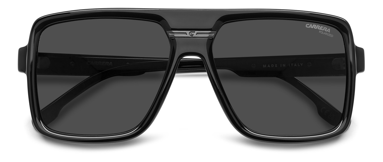 Sunglasses Carrera Victory C 09/S 207883 V81 M9 color dark ruthenium black shape rectangle lenses grey polarized