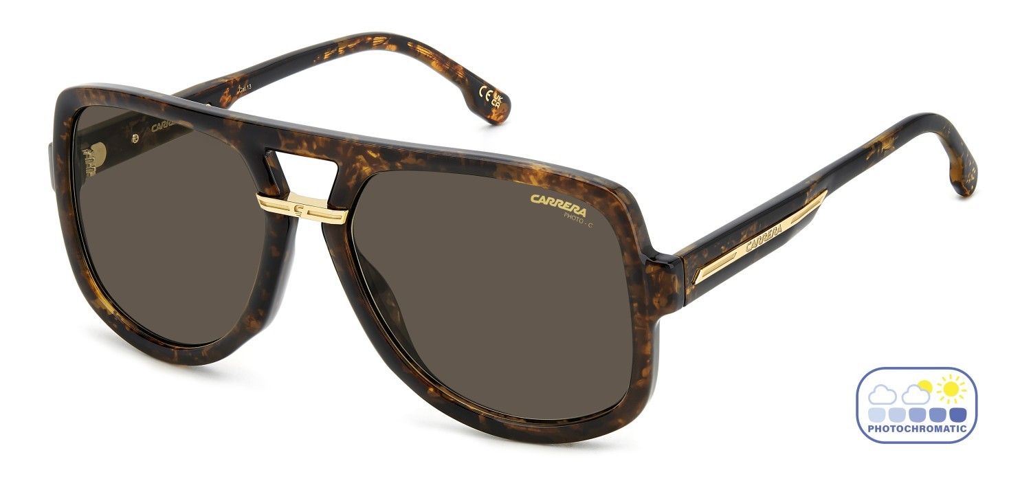 Sonnenbrillen Carrera Victory C 10/S 207884 086 UK farbe havana form quadratisch gläser yellow photocromatic