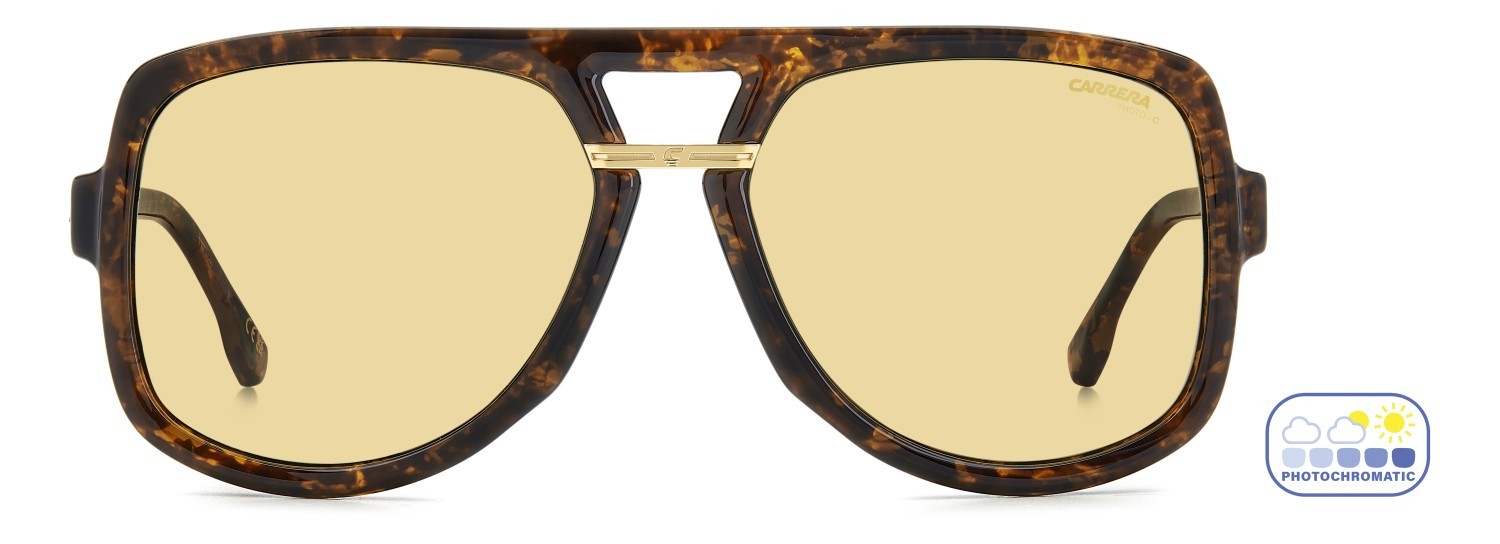 Sonnenbrillen Carrera Victory C 10/S 207884 086 UK farbe havana form quadratisch gläser yellow photocromatic