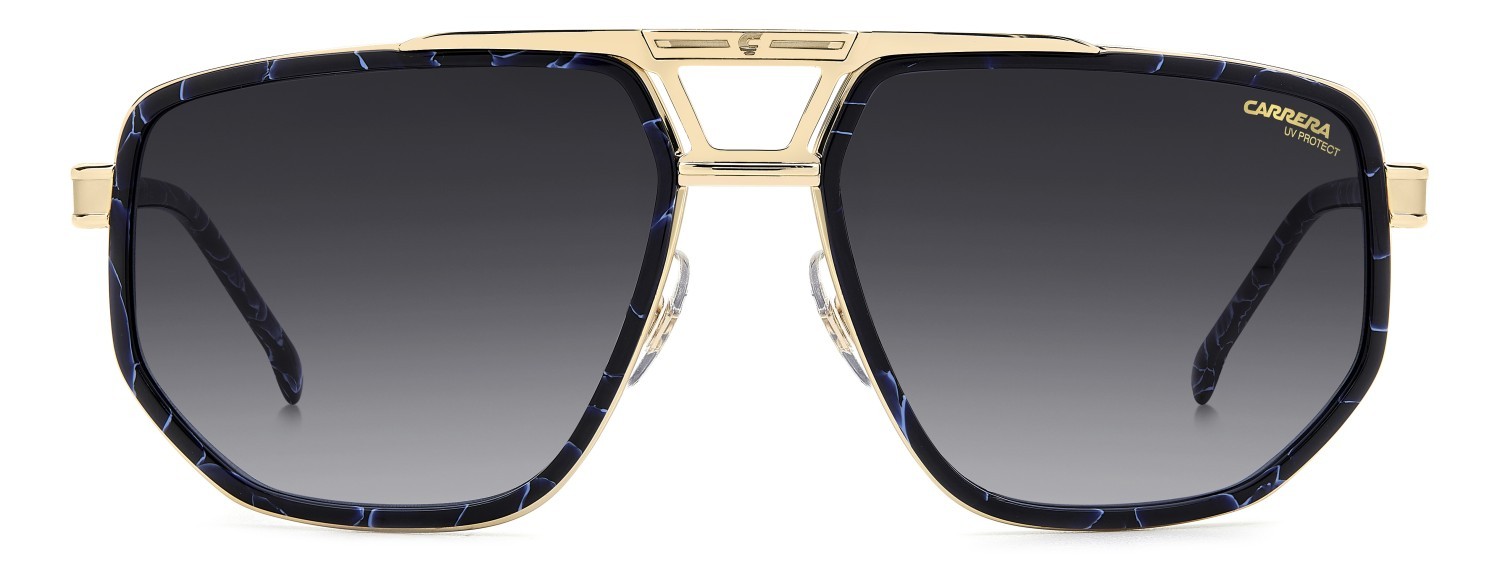 Sonnenbrillen Carrera 1072/S 207885 KY2 9O farbe blue gold form navigator gläser dark grey shaded