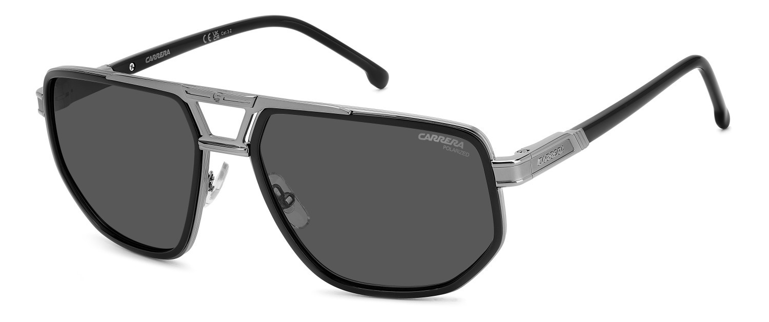 Occhiali da sole Carrera 1072/S 207885 V81 M9 colore dark ruthenium black forma navigator lenti grey polarized