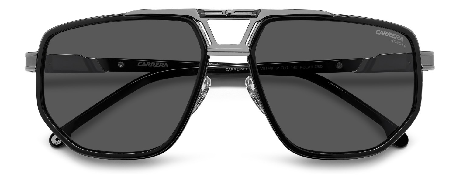 Occhiali da sole Carrera 1072/S 207885 V81 M9 colore dark ruthenium black forma navigator lenti grey polarized
