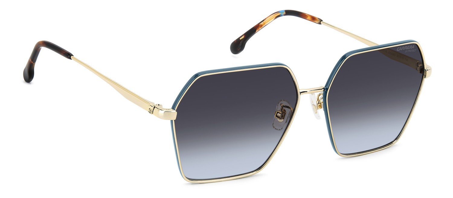 Sonnenbrillen Carrera 3057/S 207886 OGA 9O farbe gold teal form rechteckig gläser dark grey shaded
