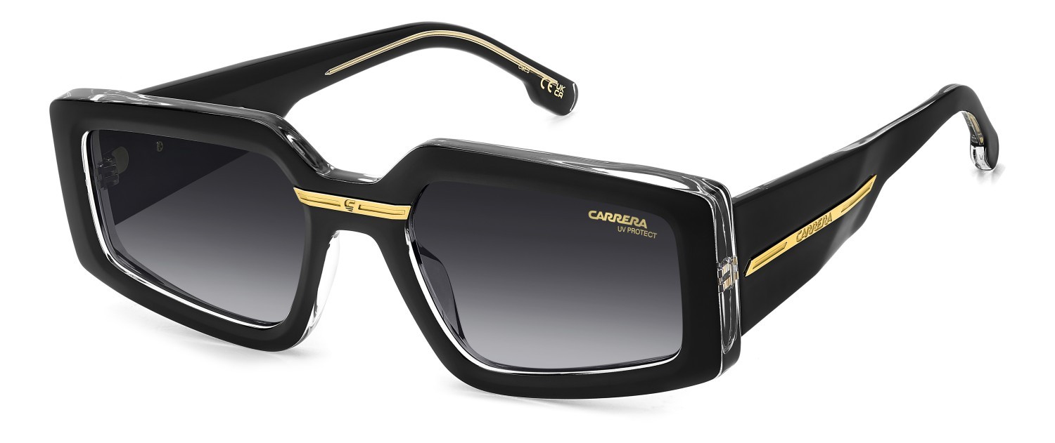 Sonnenbrillen Carrera Victory C 12/S 207887 7C5 9O farbe black crystal form rechteckig gläser dark grey shaded