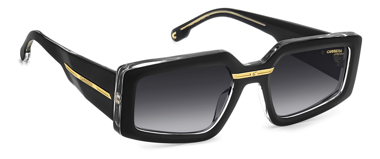 Sonnenbrillen Carrera Victory C 12/S 207887 7C5 9O farbe black crystal form rechteckig gläser dark grey shaded