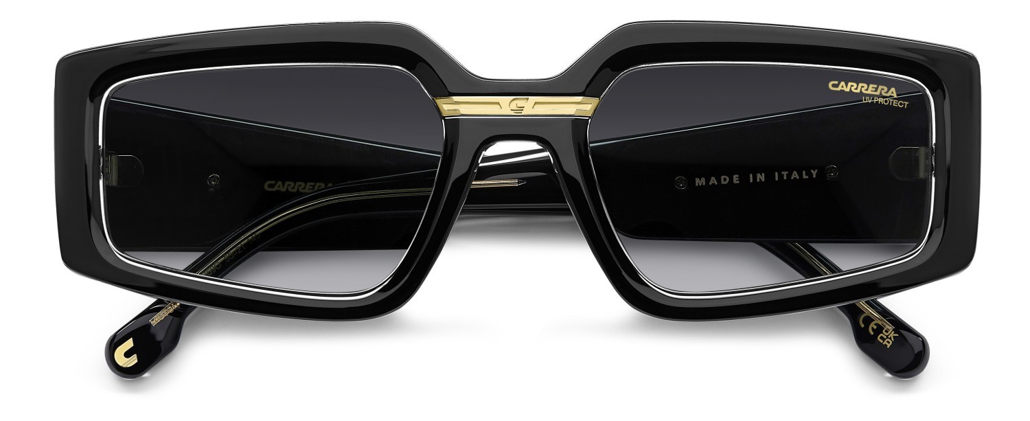 Sonnenbrillen Carrera Victory C 12/S 207887 7C5 9O farbe black crystal form rechteckig gläser dark grey shaded