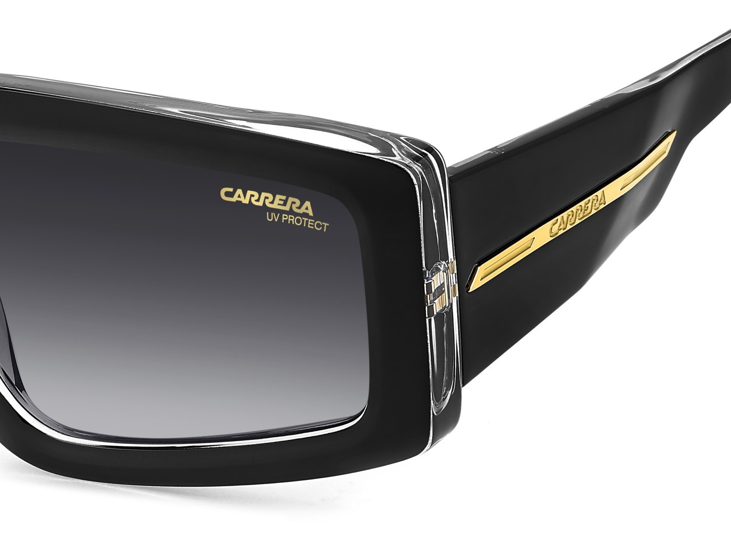 Sonnenbrillen Carrera Victory C 12/S 207887 7C5 9O farbe black crystal form rechteckig gläser dark grey shaded