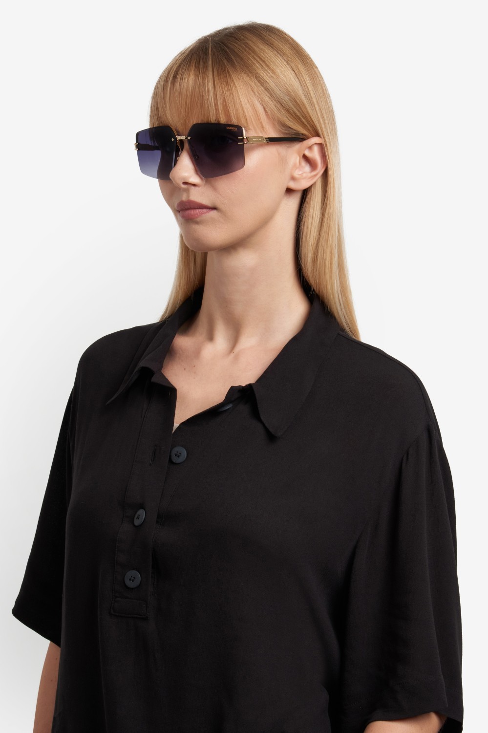Sonnenbrillen Carrera 1074/S 207888 RHL 9O farbe gold black_ form rechteckig gläser dark grey shaded