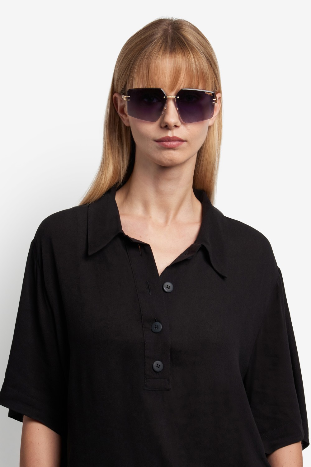 Sonnenbrillen Carrera 1074/S 207888 RHL 9O farbe gold black_ form rechteckig gläser dark grey shaded