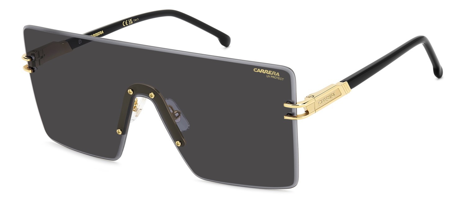 Sonnenbrillen Carrera 1075/S 207889 RHL 2K farbe gold black_ form maske gläser grey antireflex