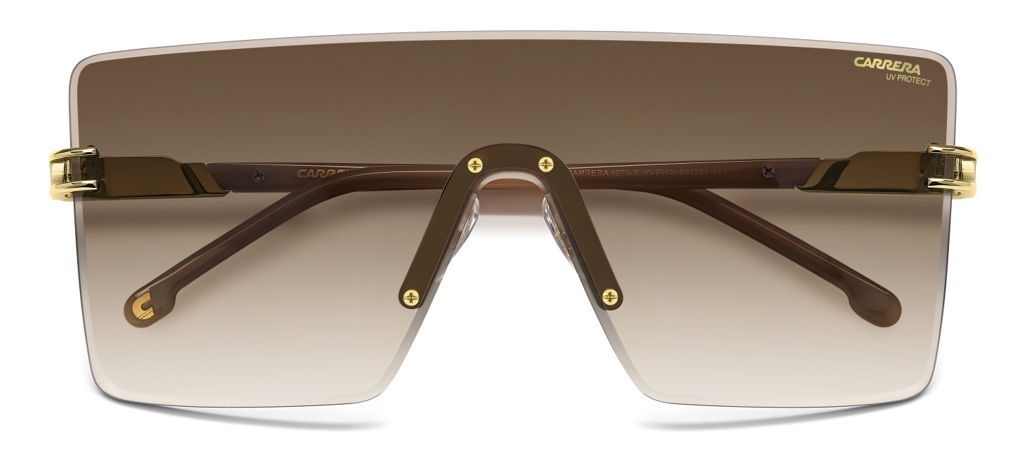 Sonnenbrillen Carrera 1075/S 207889 VVP HA farbe gold ivory form maske gläser brown shaded