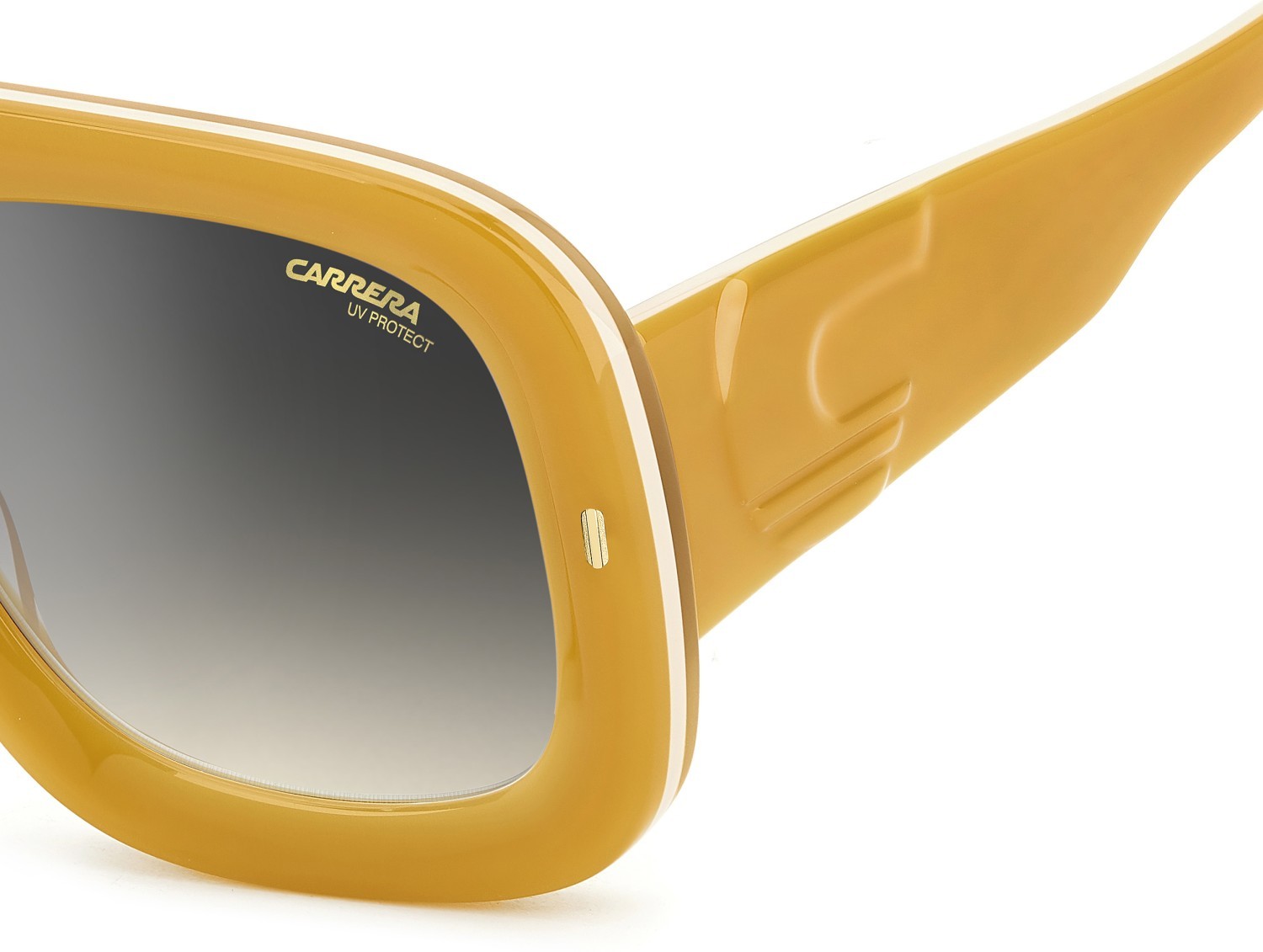 Sonnenbrillen Carrera Flaglab 18 207890 001 IC farbe yellow gold form quadratisch gläser grey mirrorshade silver