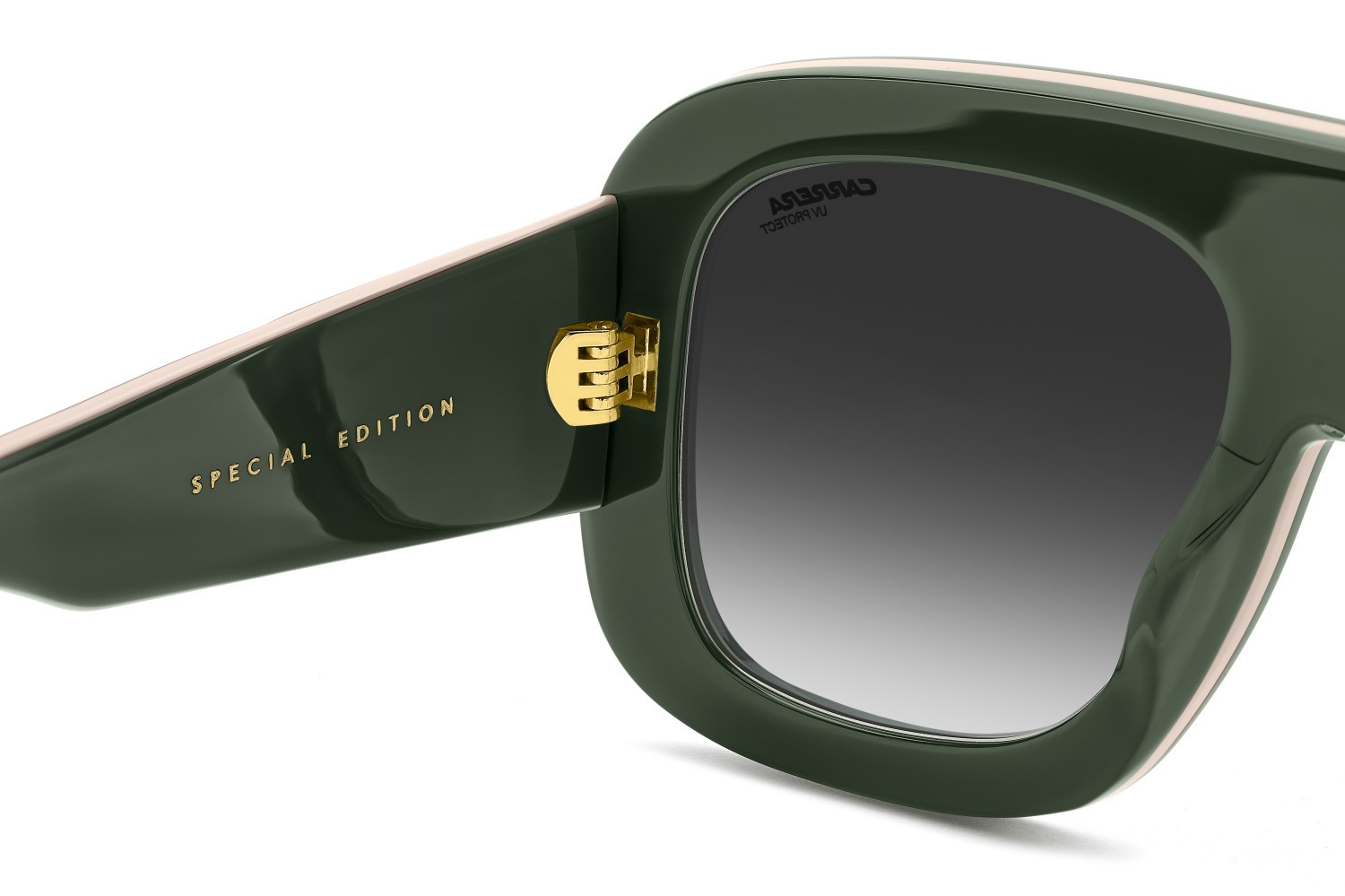 Occhiali da sole Carrera Flaglab 18 207890 1ED 9O colore green forma quadrato lenti dark grey shaded