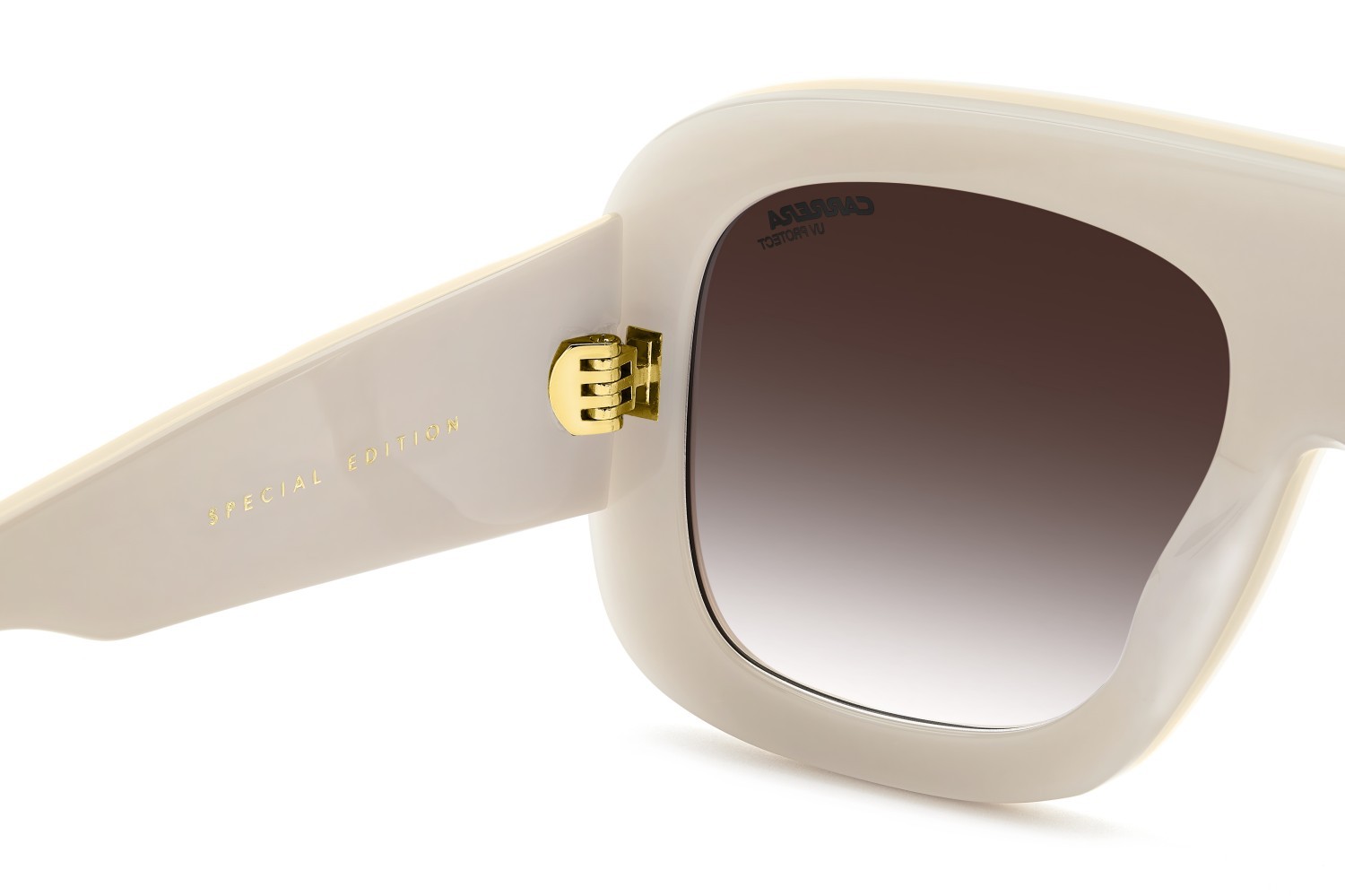 Sonnenbrillen Carrera Flaglab 18 207890 SZJ YK farbe ivory form quadratisch gläser gold mirror on burgundy shaded