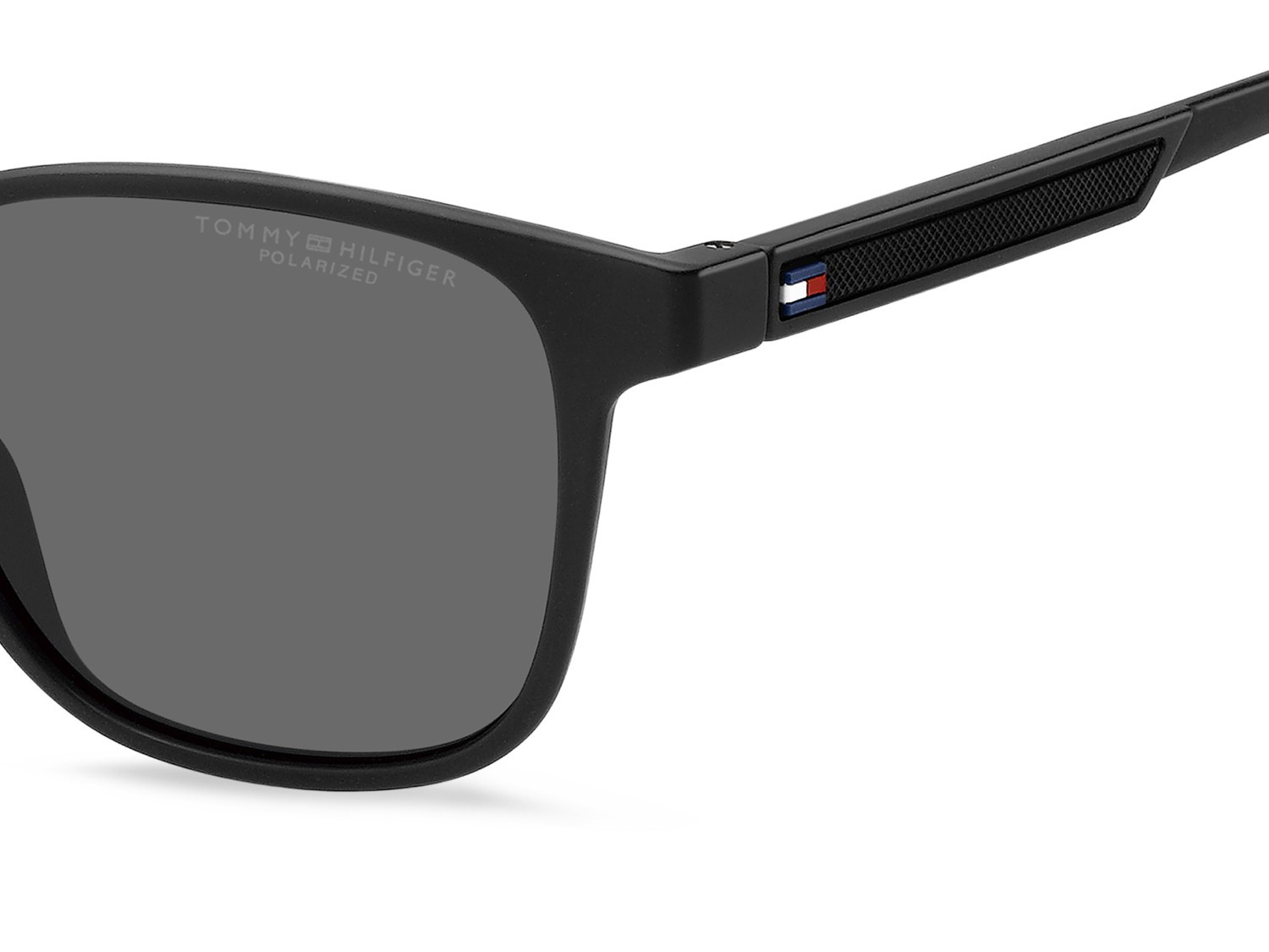 Occhiali da sole Tommy Hilfiger Th 2202/S 207892 807 M9 colore black forma rettangolare lenti grey polarized