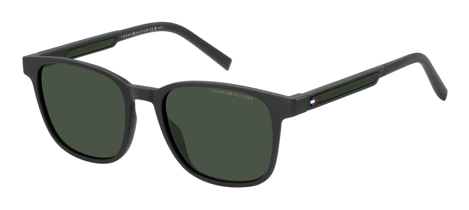 Sunglasses Tommy Hilfiger Th 2202/S 207892 KB7 QT color grey shape rectangle lenses green