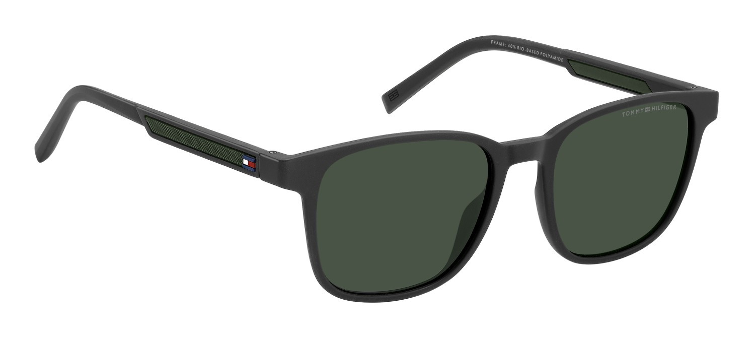 Sunglasses Tommy Hilfiger Th 2202/S 207892 KB7 QT color grey shape rectangle lenses green