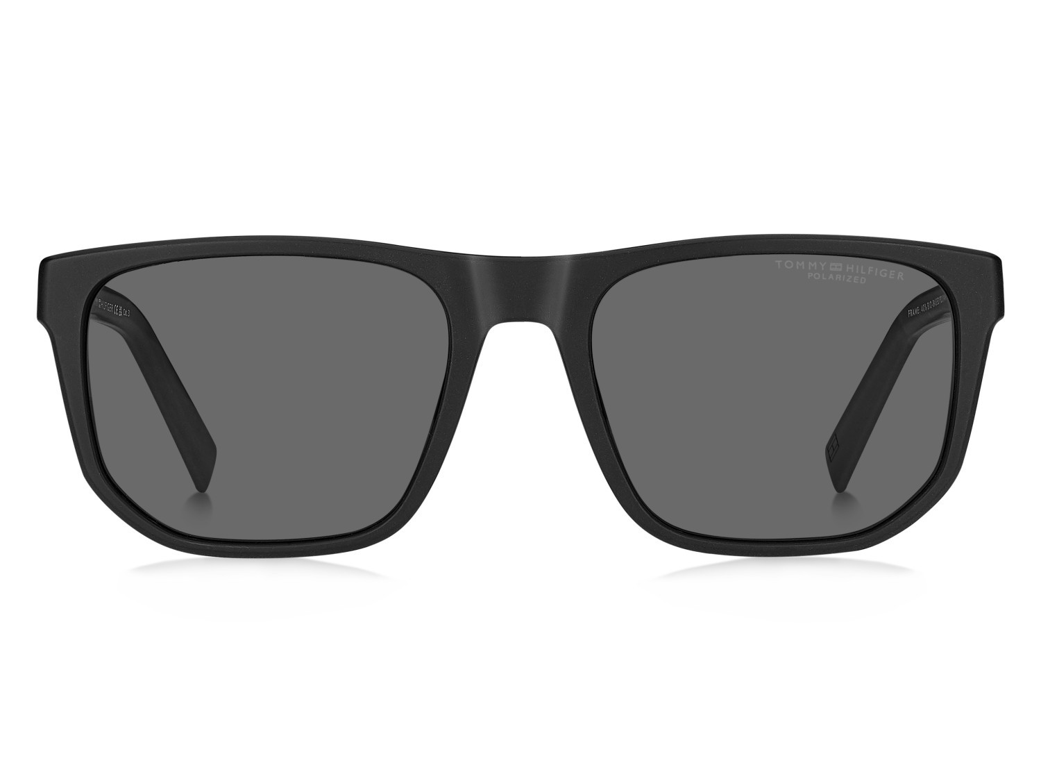 Sunglasses Tommy Hilfiger Th 2200/S 207893 807 M9 color black shape rectangle lenses grey polarized