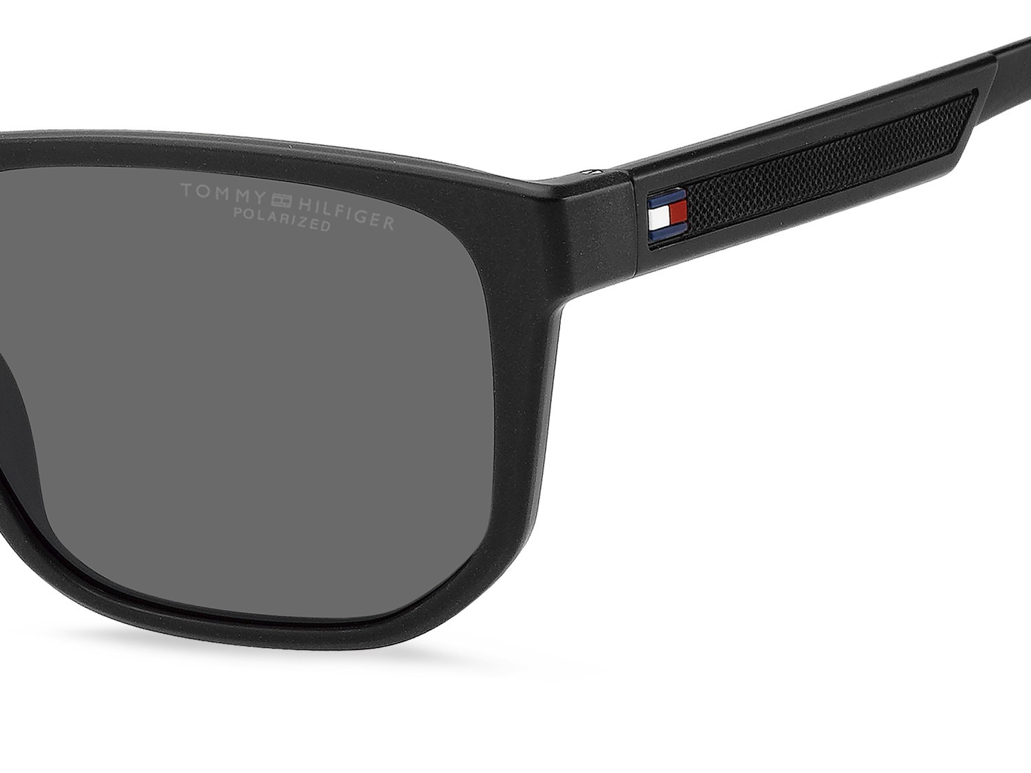 Sunglasses Tommy Hilfiger Th 2200/S 207893 807 M9 color black shape rectangle lenses grey polarized