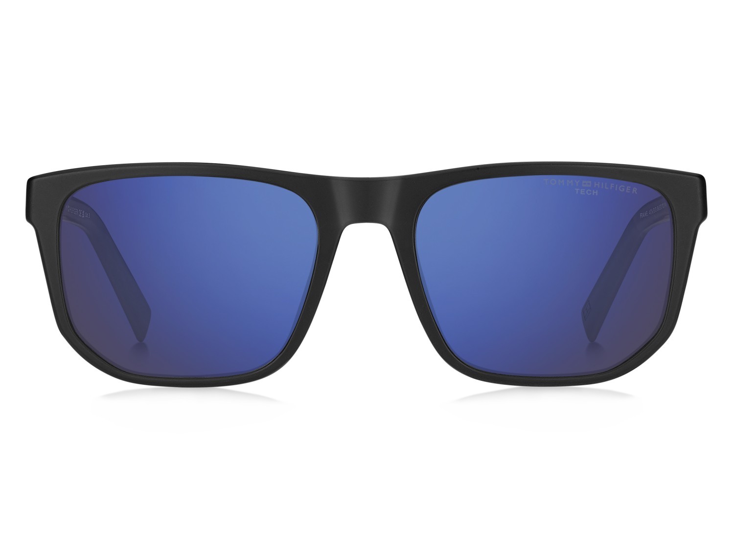 Occhiali da sole Tommy Hilfiger Th 2200/S 207893 D51 ZS colore black blue forma rettangolare lenti blue multilayer high contrast
