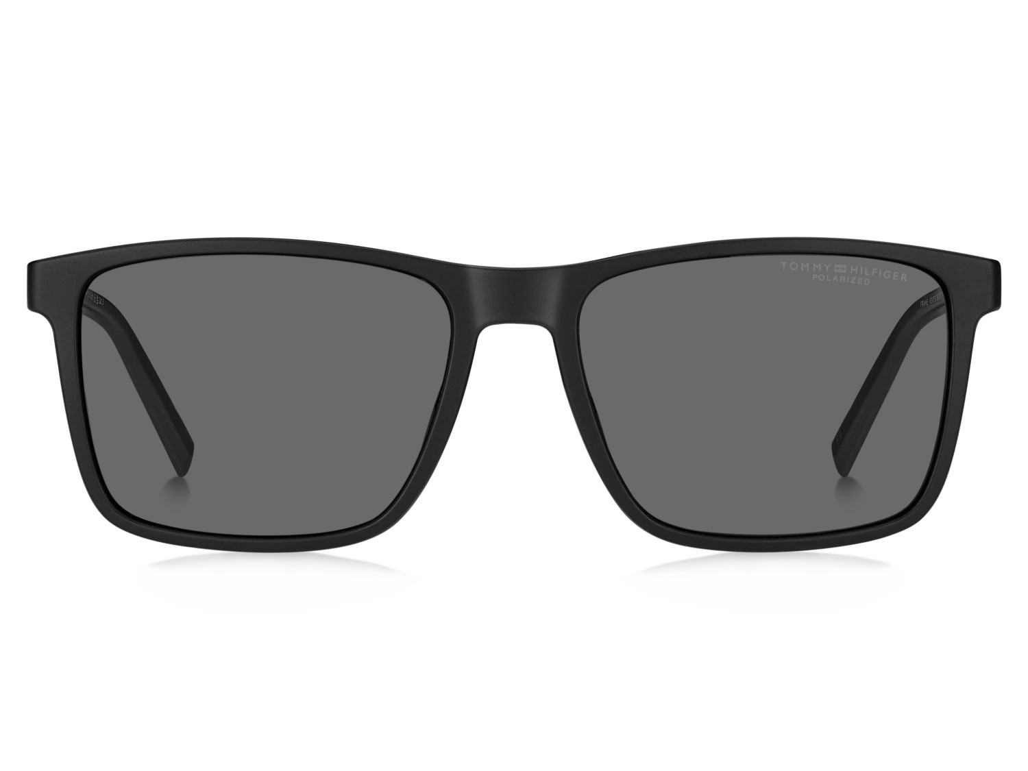 Sunglasses Tommy Hilfiger Th 2201/S 207894 807 M9 color black shape rectangle lenses grey polarized
