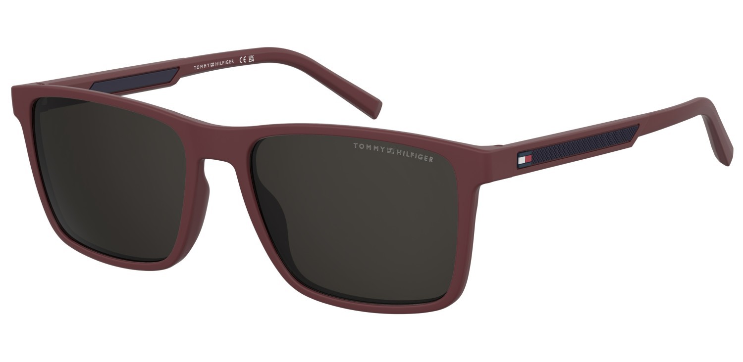 Sonnenbrillen Tommy Hilfiger Th 2201/S 207894 LHF IR farbe burgundy form rechteckig gläser grey