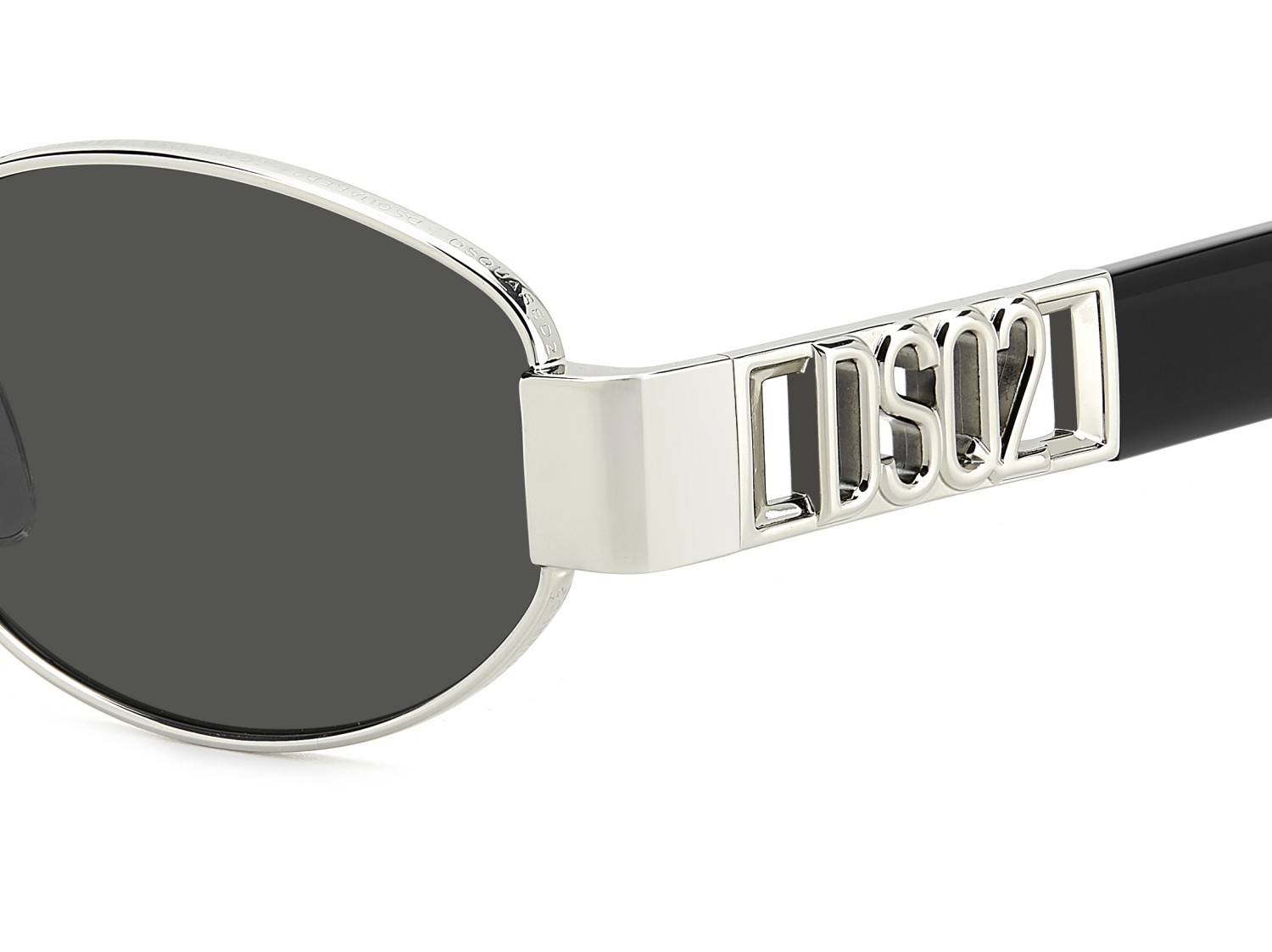 Sunglasses Dsquared2 D2 0155/S 207898 010 IR color palladium shape oval lenses grey