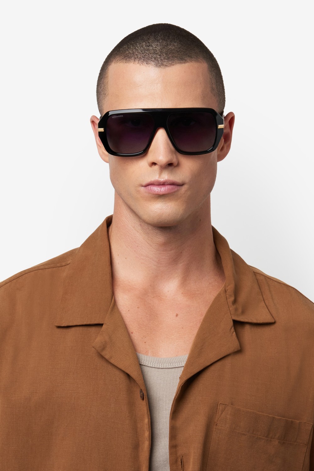 Sonnenbrillen Dsquared2 D2 0160/S 207900 807 9O farbe black form rechteckig gläser dark grey shaded