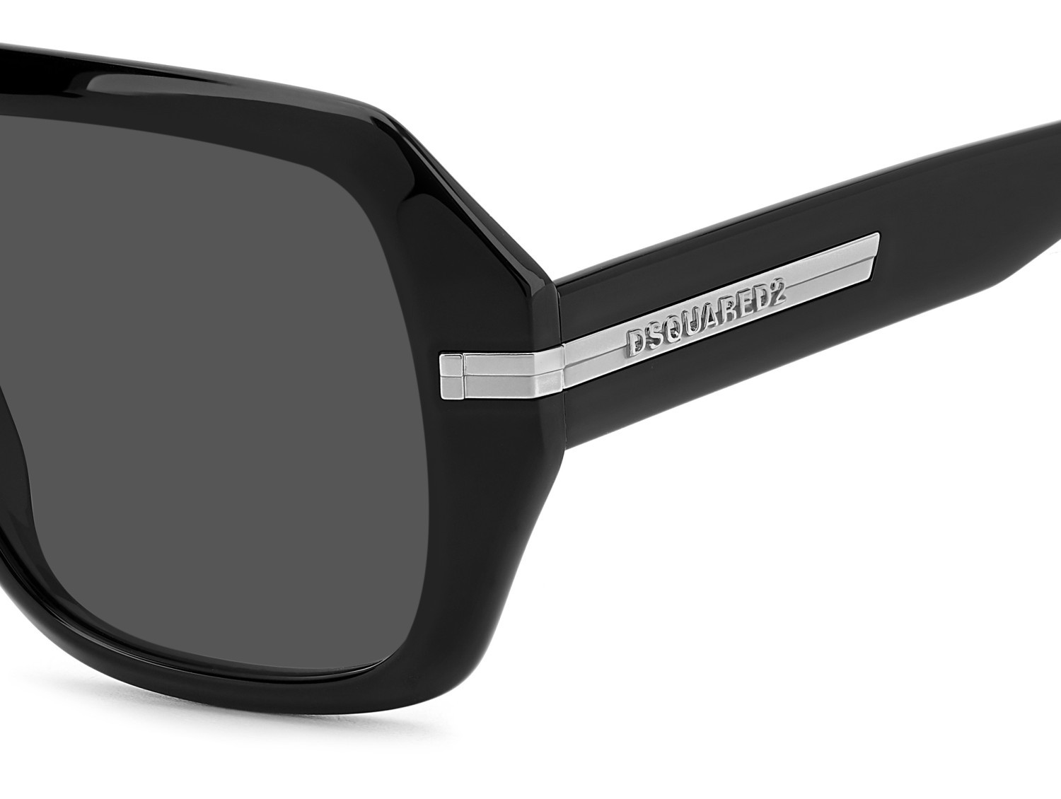 Occhiali da sole Dsquared2 D2 0160/S 207900 807 IR colore black forma rettangolare lenti grey