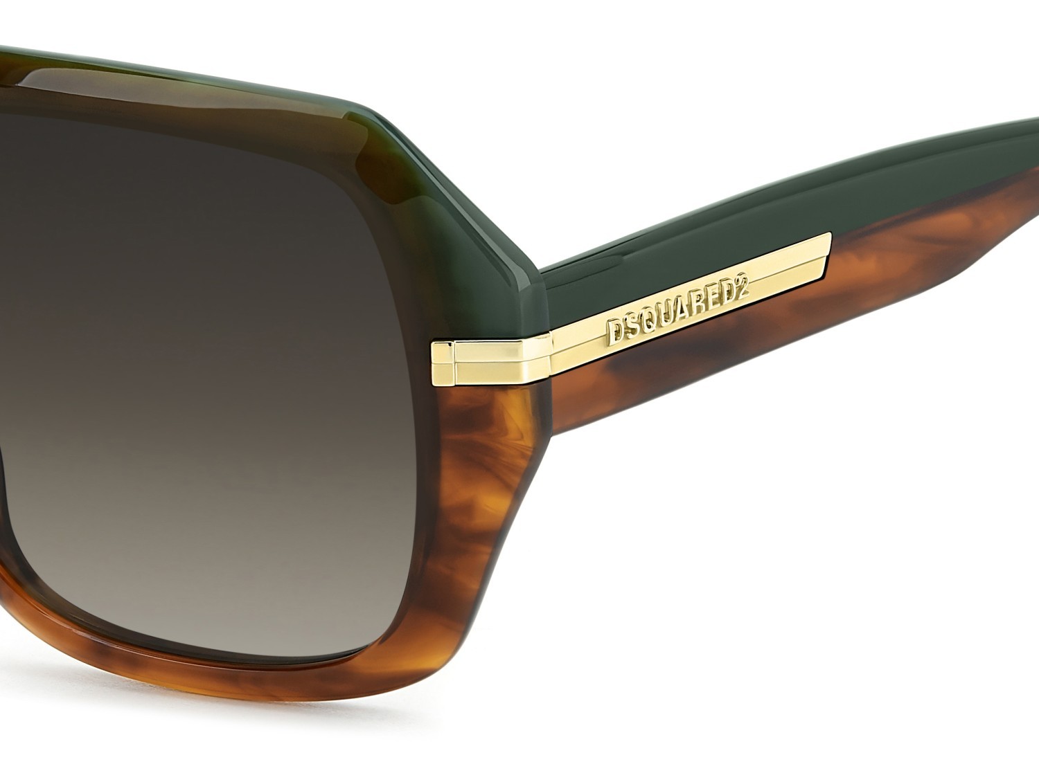Sonnenbrillen Dsquared2 D2 0160/S 207900 EX4 HA farbe brown horn form rechteckig gläser brown shaded
