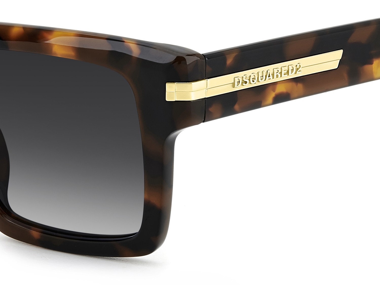 Occhiali da sole Dsquared2 D2 0161/G 207901 086 9O colore havana forma rettangolare lenti dark grey shaded