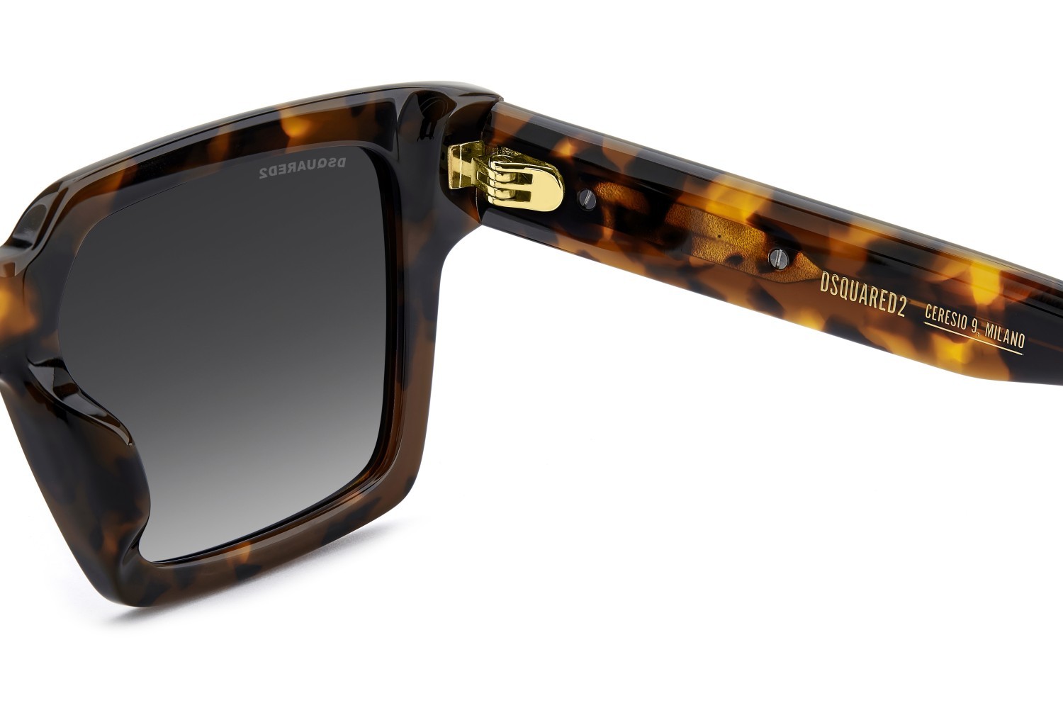 Occhiali da sole Dsquared2 D2 0161/G 207901 086 9O colore havana forma rettangolare lenti dark grey shaded