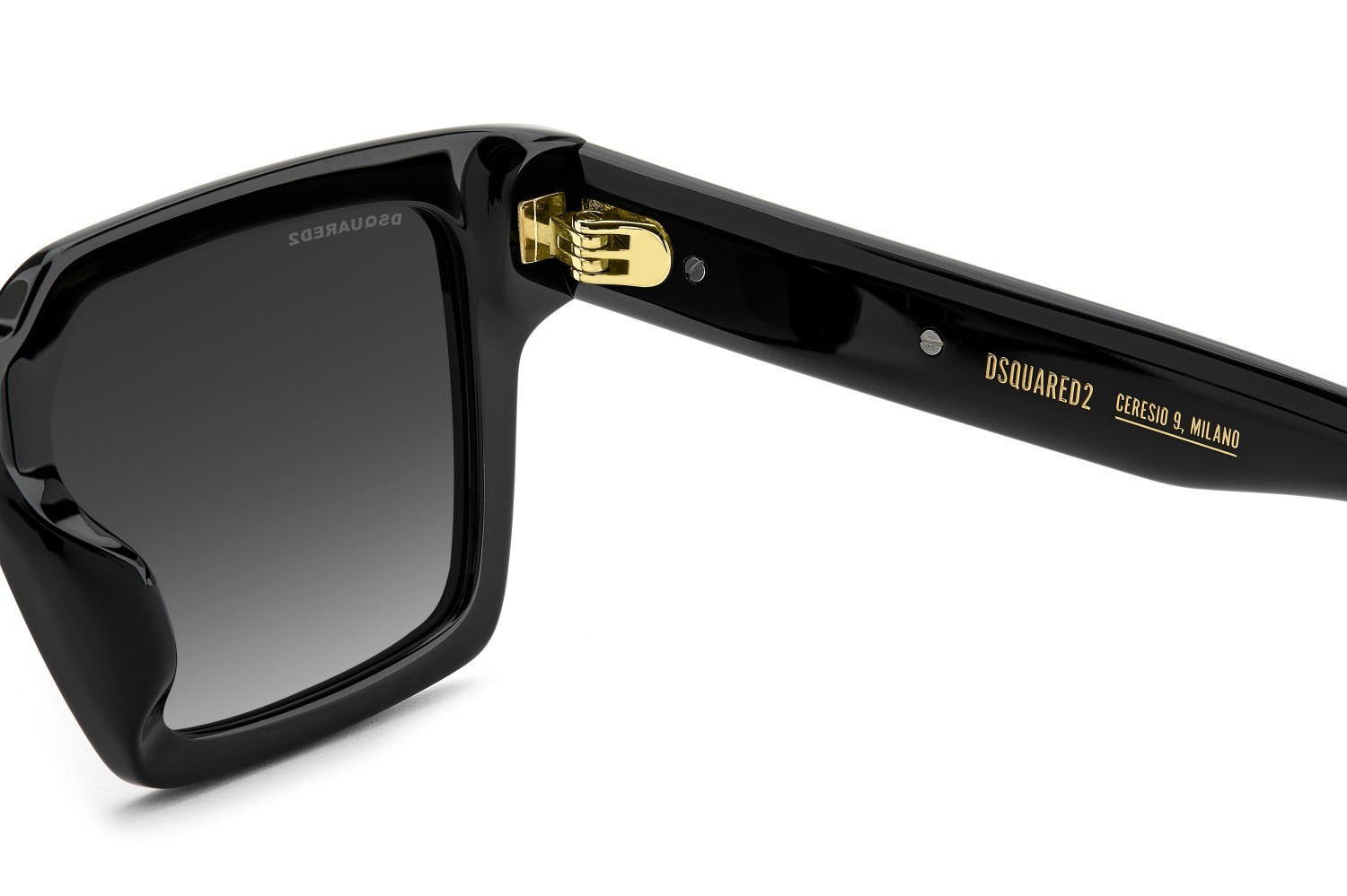 Occhiali da sole Dsquared2 D2 0161/G 207901 807 9O colore black forma rettangolare lenti dark grey shaded