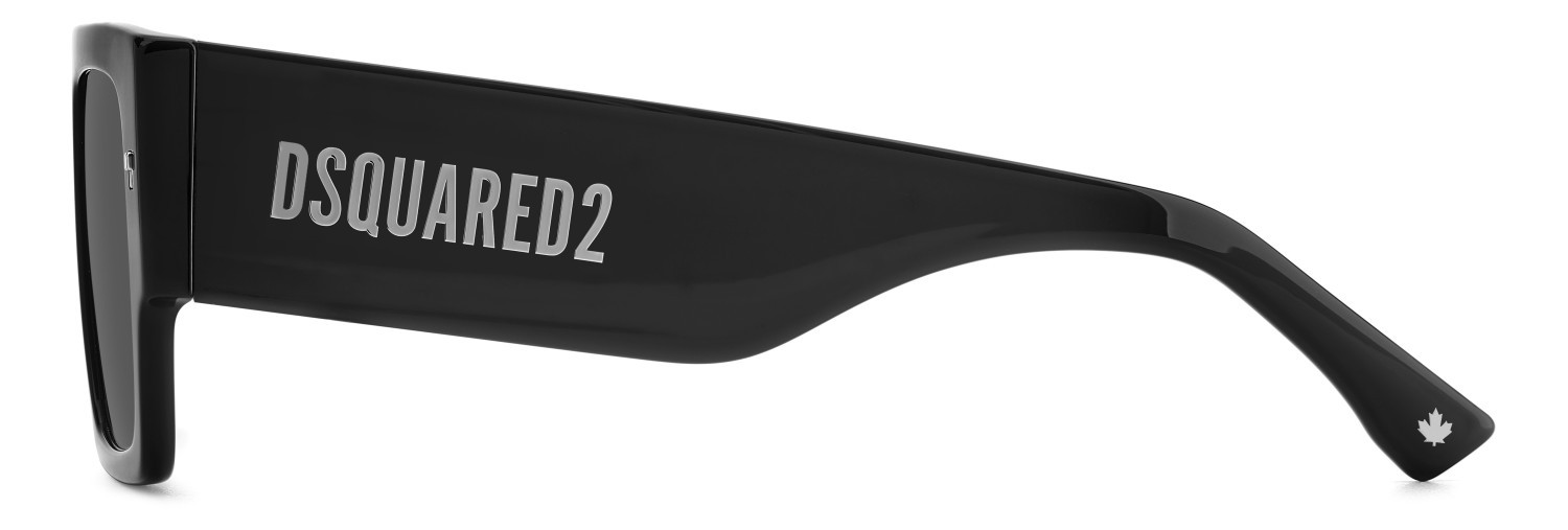 Occhiali da sole Dsquared2 D2 0165/S 207903 807 IR colore black forma rettangolare lenti grey