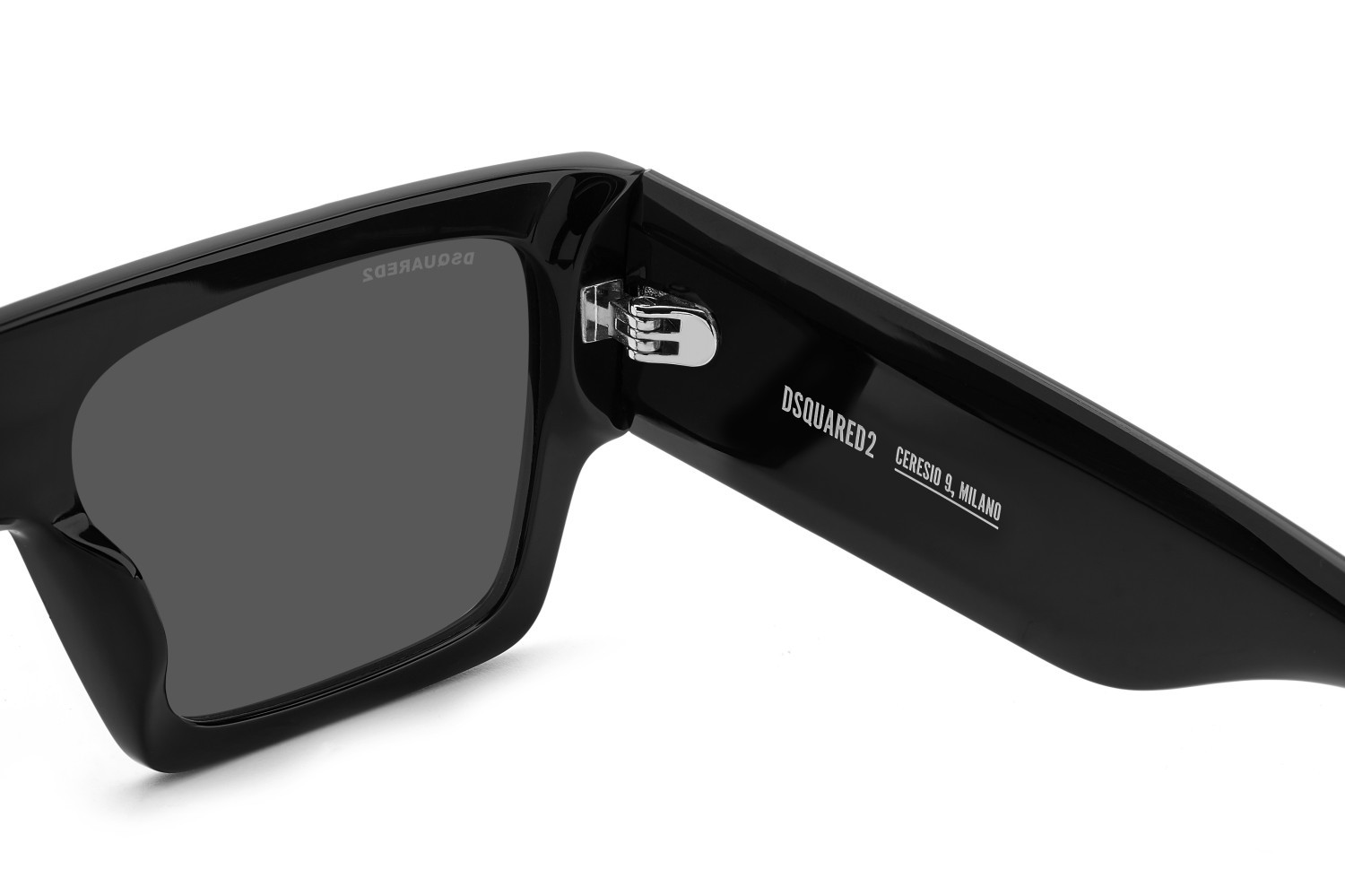 Occhiali da sole Dsquared2 D2 0165/S 207903 807 IR colore black forma rettangolare lenti grey