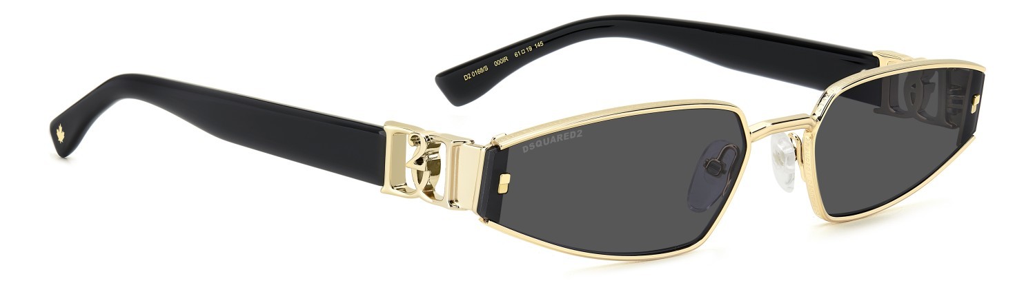 Occhiali da sole Dsquared2 D2 0168/S 207904 000 IR colore rose gold forma cat eye lenti grey
