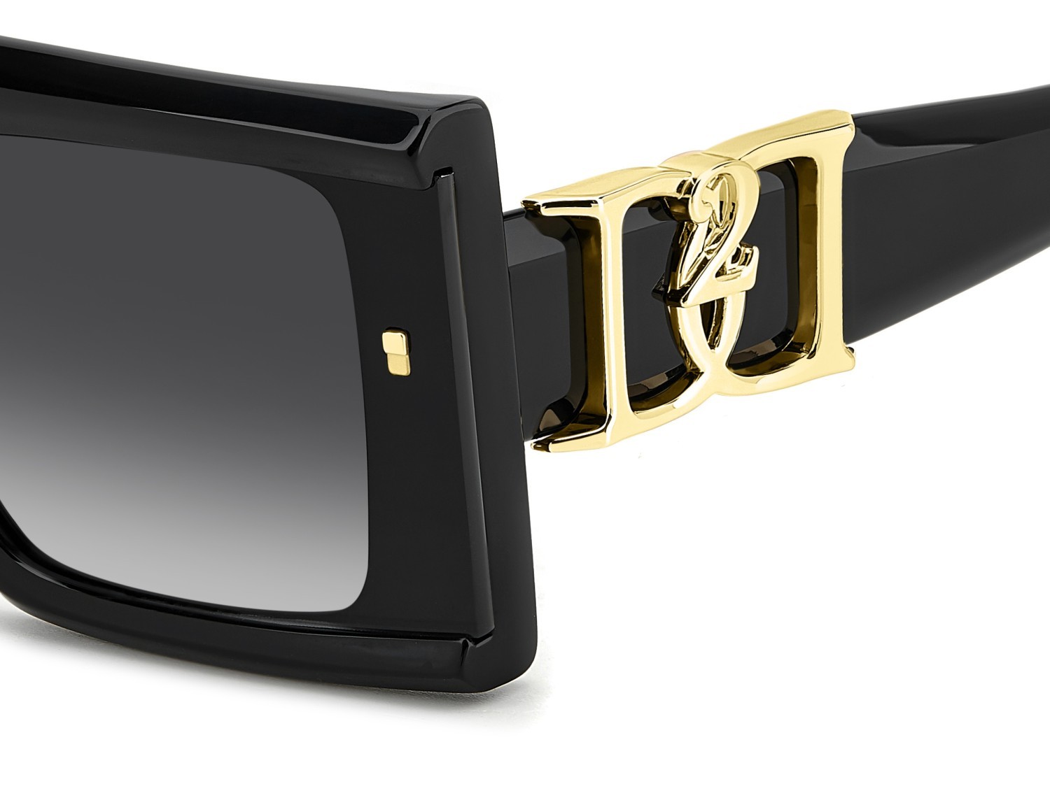 Occhiali da sole Dsquared2 D2 0169/S 207905 807 9O colore black forma rettangolare lenti dark grey shaded