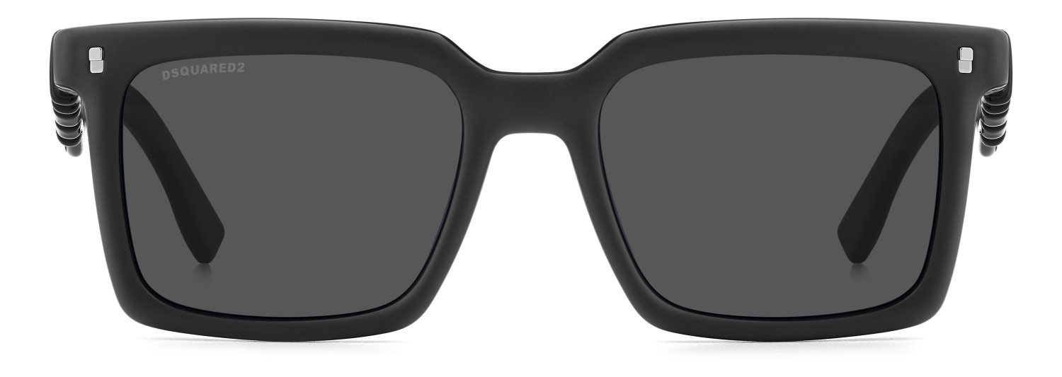Occhiali da sole Dsquared2 Icon 0025/S 207908 003 IR colore matte black forma rettangolare lenti grey