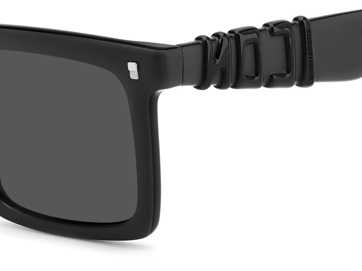 Occhiali da sole Dsquared2 Icon 0025/S 207908 003 IR colore matte black forma rettangolare lenti grey