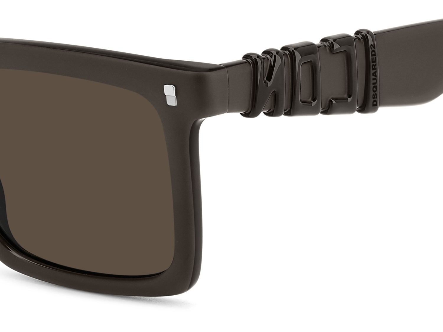 Sonnenbrillen Dsquared2 Icon 0025/S 207908 YZ4 70 farbe matte brown form rechteckig gläser brown