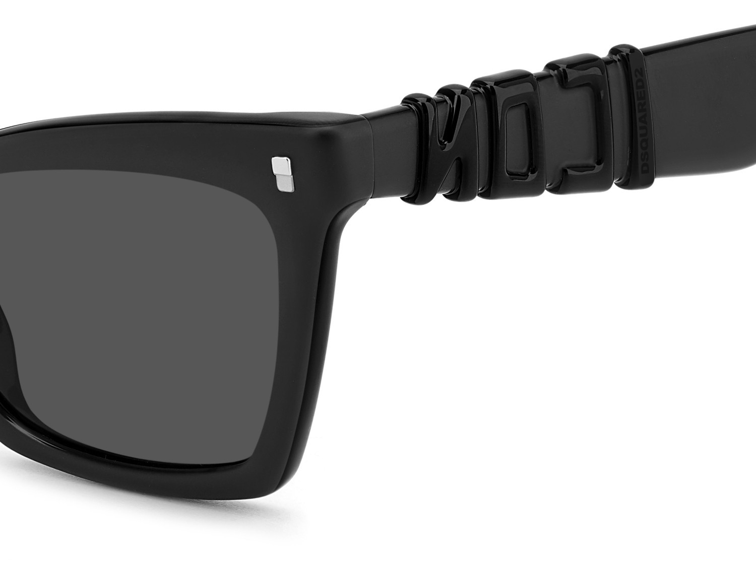Occhiali da sole Dsquared2 Icon 0026/S 207909 003 IR colore matte black forma farfalla lenti grey