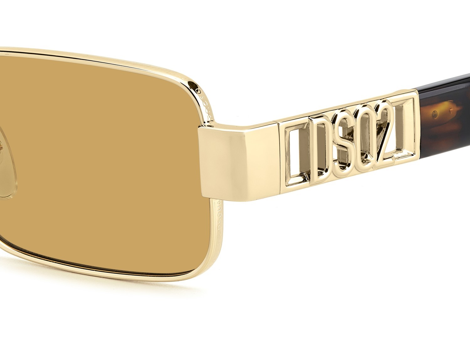 Occhiali da sole Dsquared2 D2 0156/S 207910 J5G 70 colore gold forma rettangolare lenti brown