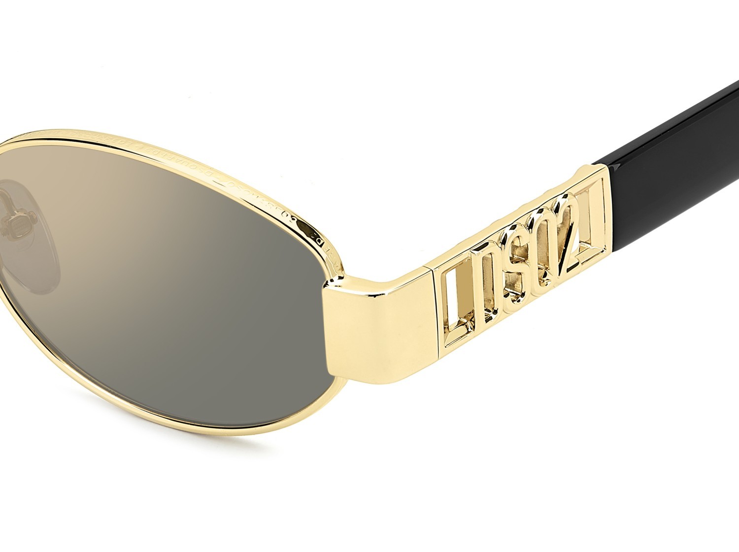 Occhiali da sole Dsquared2 D2 0155/S 207911 000 JO colore rose gold forma ovale lenti grey bronze mirror