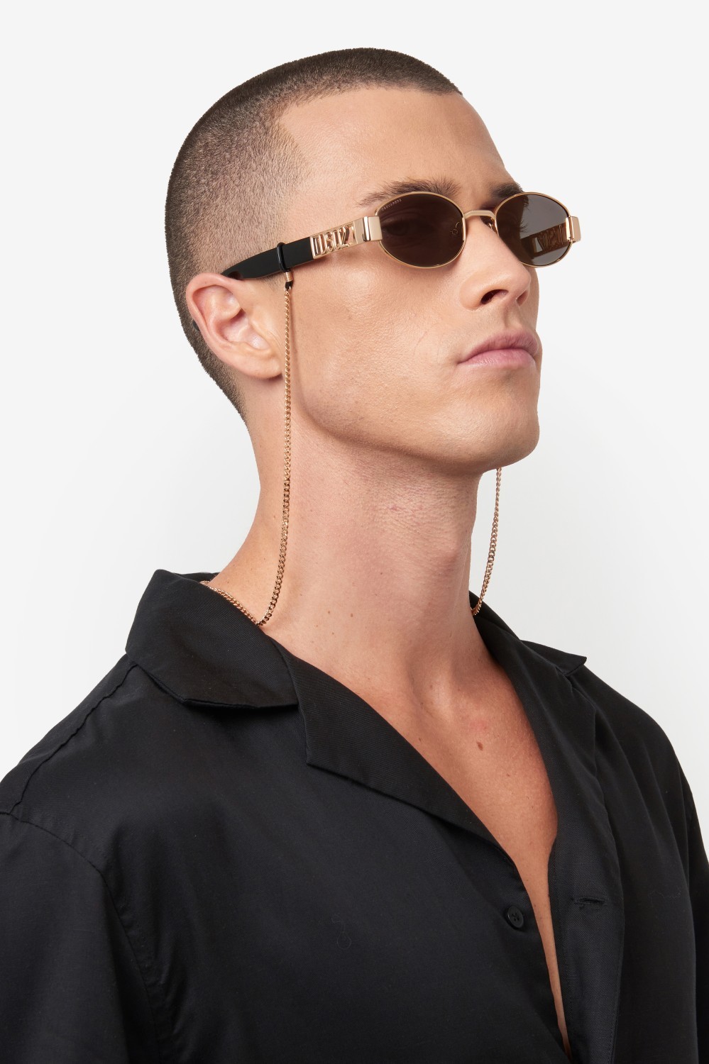 Occhiali da sole Dsquared2 D2 0155/S 207911 000 JO colore rose gold forma ovale lenti grey bronze mirror