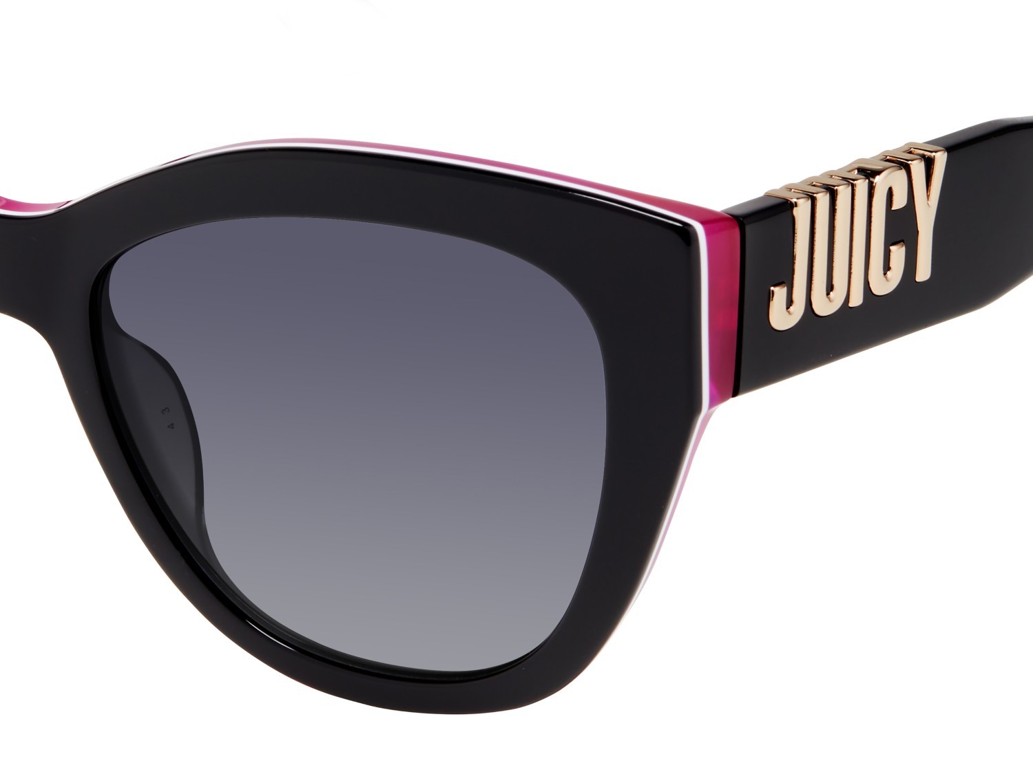 Sunglasses Juicy Couture Ju 639/G 207918 3MR 9O color black fuchsia shape cat eye lenses dark grey shaded